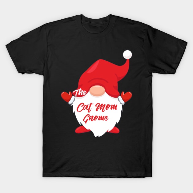 The Cat Mom Gnome Matching Family Christmas Pajama T-Shirt by Penda